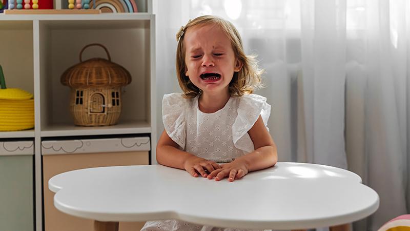 little girl crying