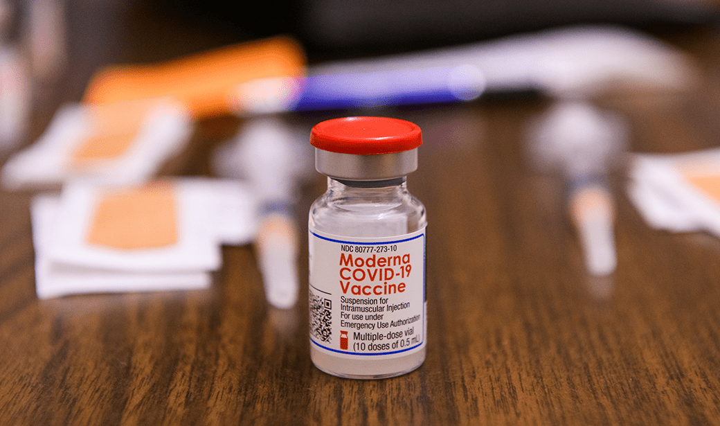 Photo of Moderna COVID-19 vaccine vial