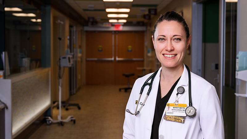 Mary Beth Bernardin, MD is a pediatric emergency medicine doctor at MU Health Care