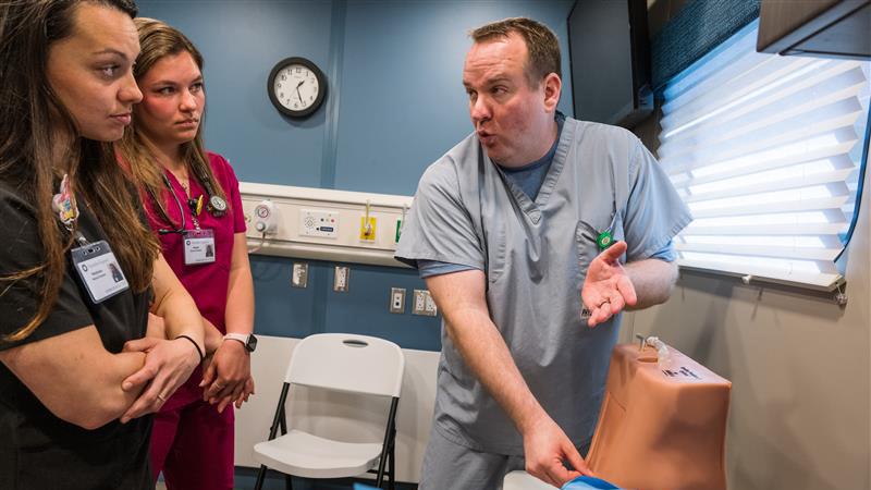 students at LINC simulation