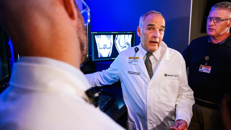 James Stannard, MD in his lab